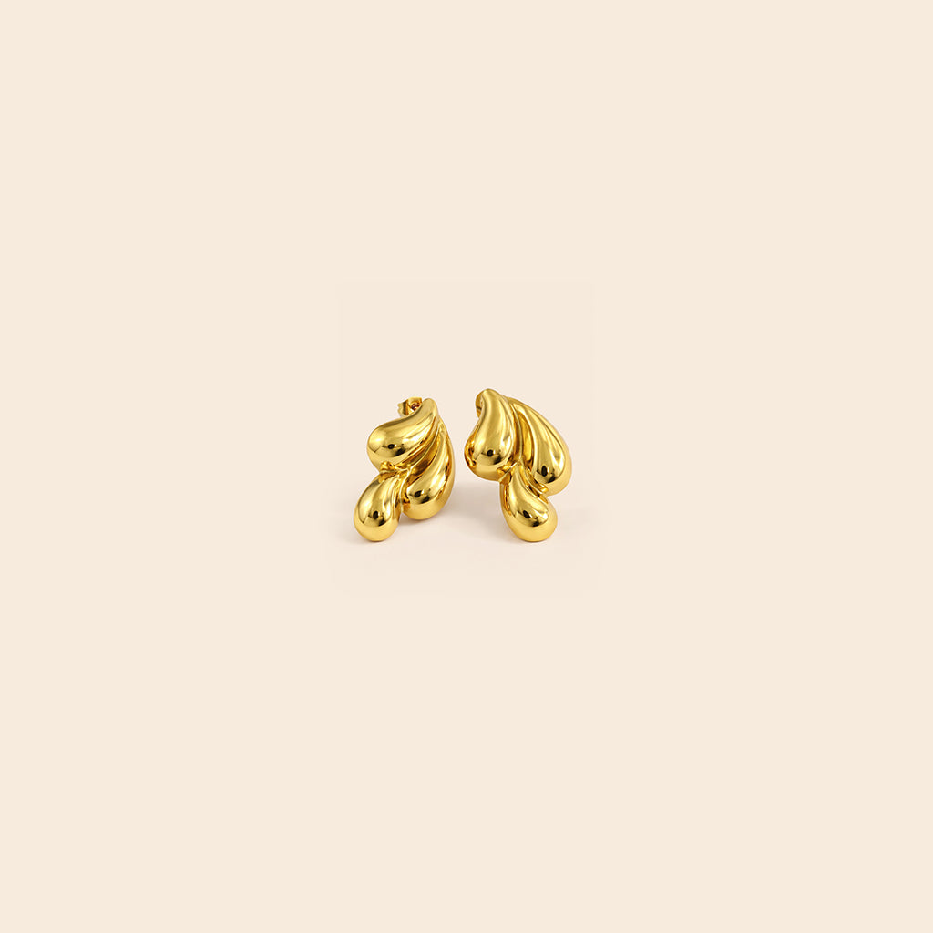 Boucles d'oreilles goutes dorées