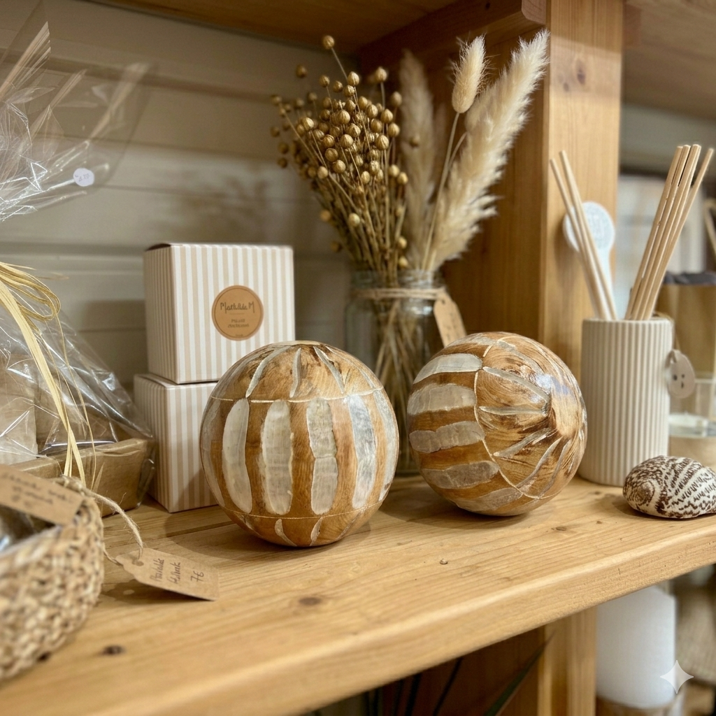 Boule en bois de manguier