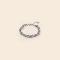 Bracelet argenté maille torsadée