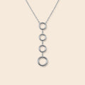 Collier chaîne argentée 4 cercles