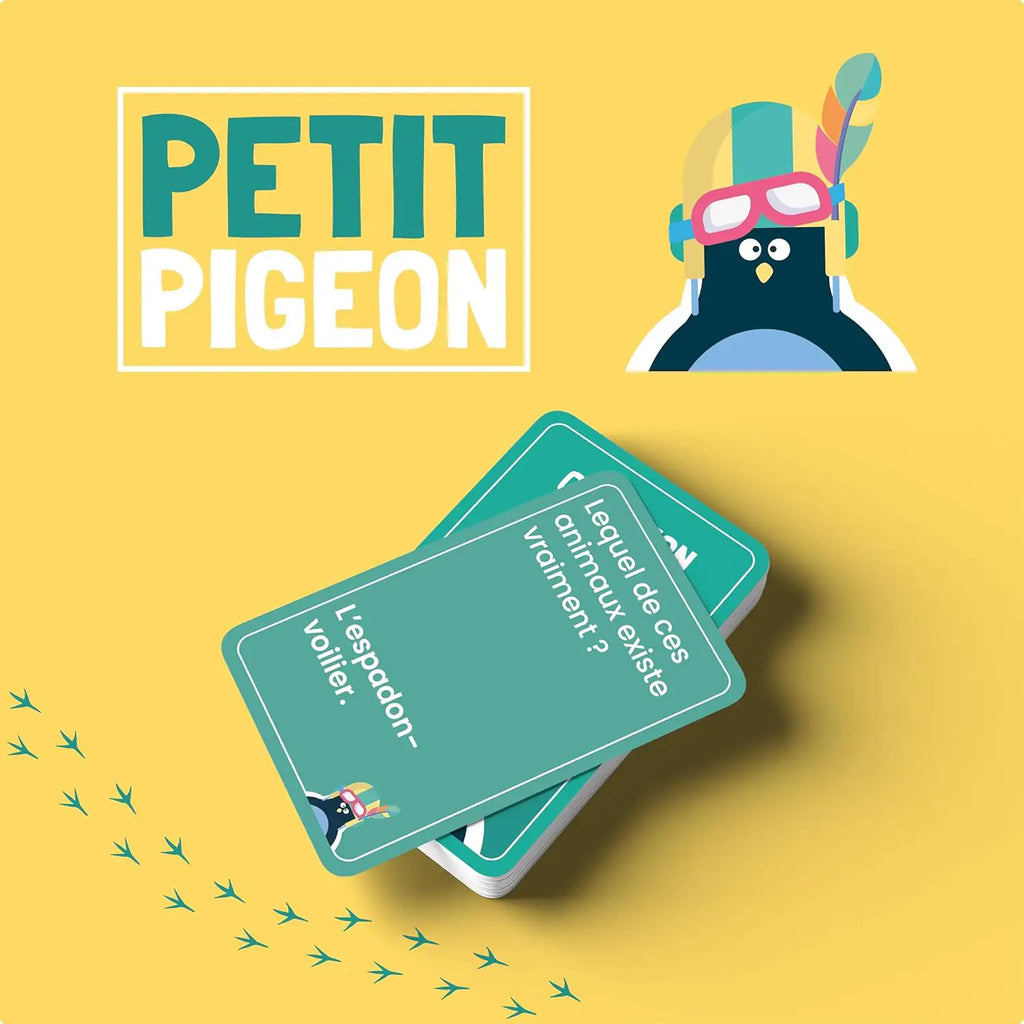 Drôle, malin et plein de rebondissements, Petit Pigeon est un jeu de société d’ambiance et de bluff où il faut savoir mentir… sans se faire repérer ! Accessible et rapide à prendre en main, il promet des parties rythmées et de nombreux éclats de rire entre amis ou en famille.