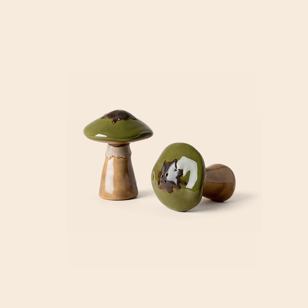 Salière et poivrière champignon en grès