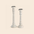 Set de 2 bougeoirs en bois