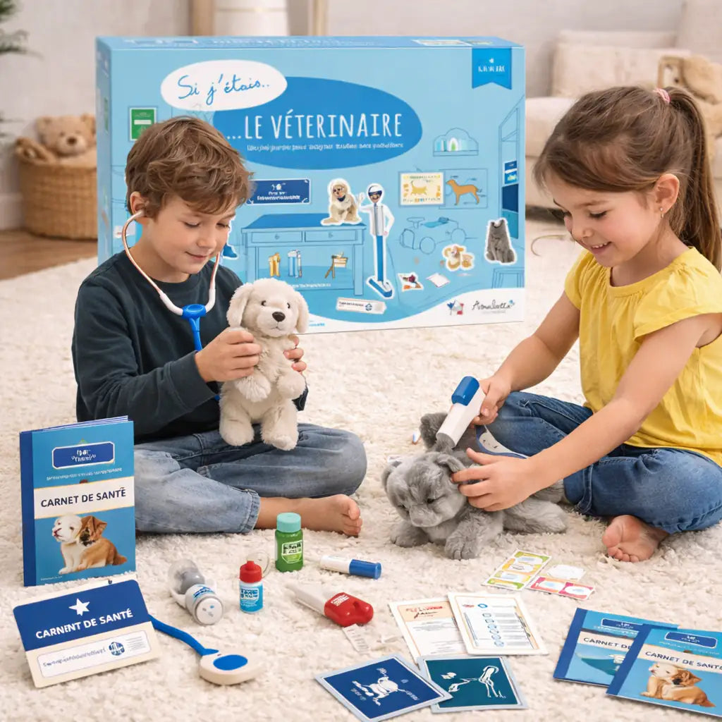 Plongez les enfants dans l’univers passionnant des animaux avec l’amulette « Si j’étais vétérinaire ». Ludique et éducative, cette amulette permet aux plus jeunes de s’imaginer vétérinaire, de découvrir les soins aux animaux et de développer leur imagination à travers le jeu.
