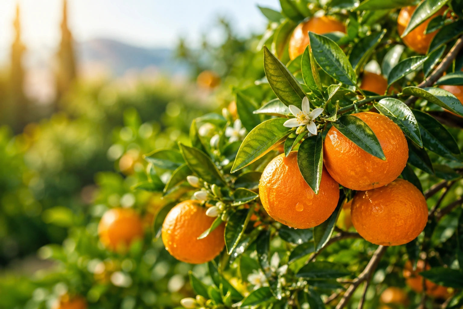 Mandarines fraîches utilisées en parfumerie pour les parfums aux agrumes