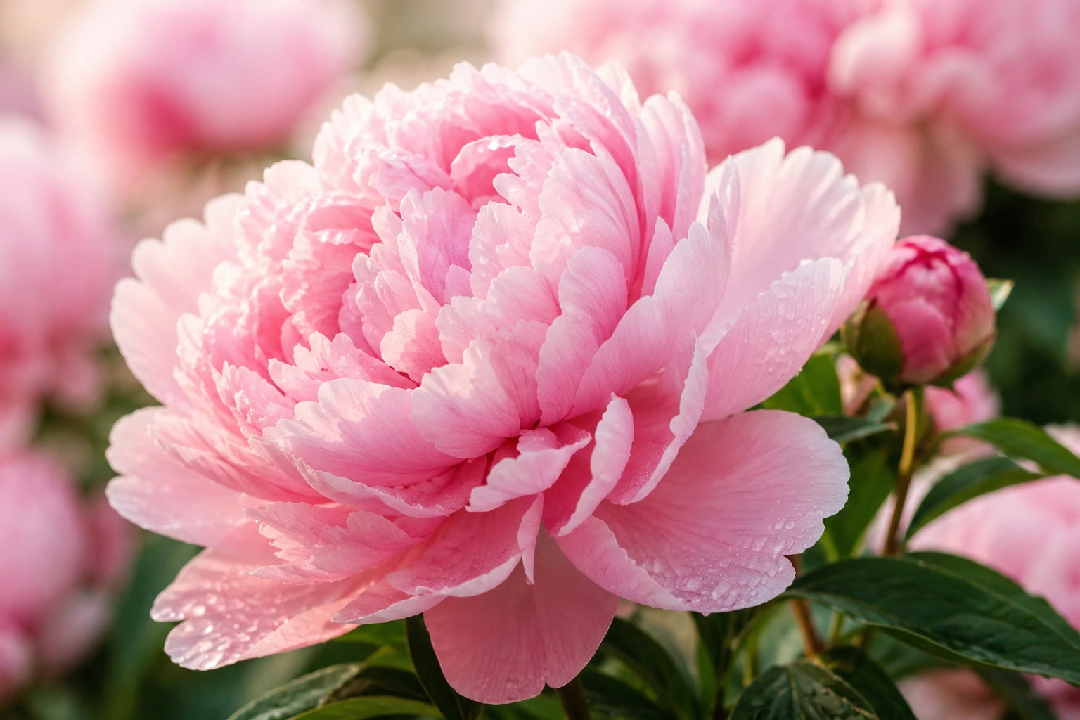 Pivoine rose en fleur utilisée dans les parfums floraux féminins